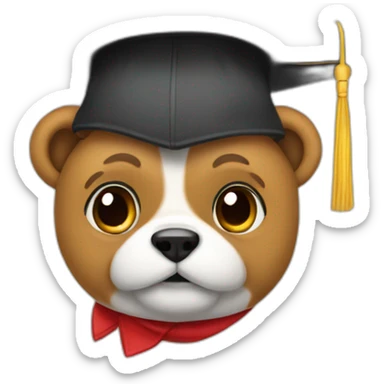 Osito graduado sticker