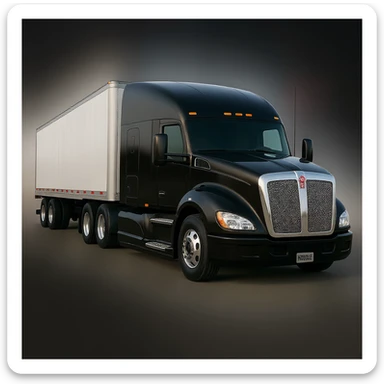 Remove all external air filters from this 2026 Kenworth T680 Flat Top semi sleeper, maintain photorealism and clear flat top sleeper cab, no background. sticker