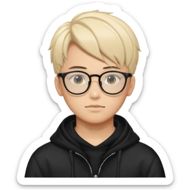 anime boy balenciaga glasses sticker