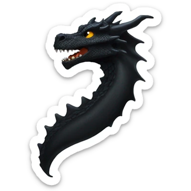 black dragon head breathingfire sticker