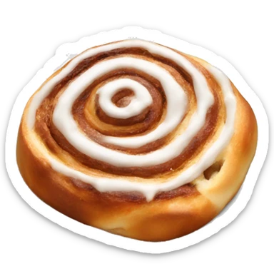 Cinnamon roll on a modern plate sticker