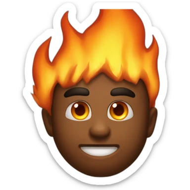 fire wth eyes sticker