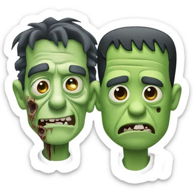 Zombie ￼ combined with Frankenstein sticker