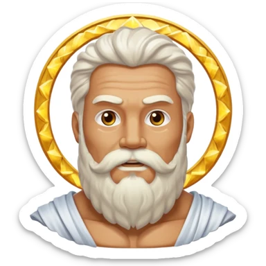 zeus and his glory behind him sticker