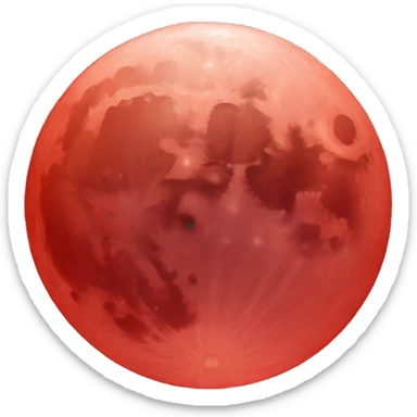 red moon sticker