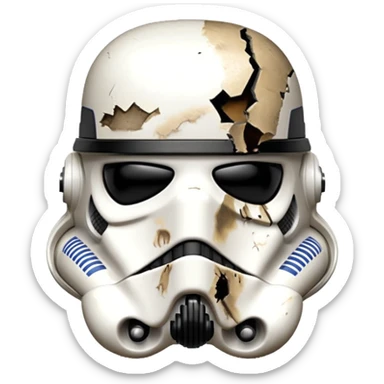 TK421 stormtrooper head view appearing like an opps, or accidental decision was made sticker