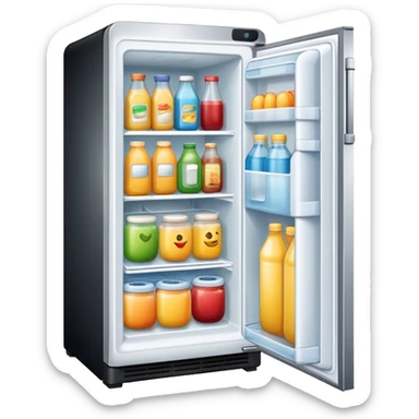 fridge open sticker