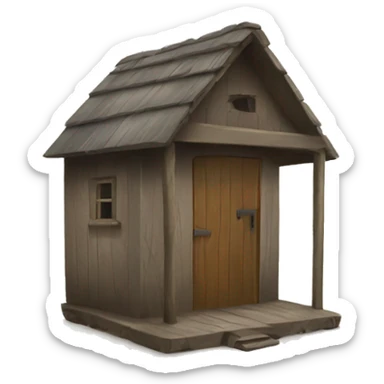 A shack with no door sticker