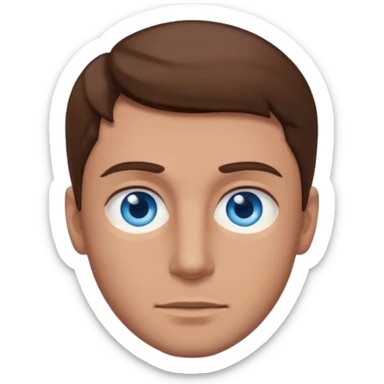 ADHD blue eyes adult male sticker