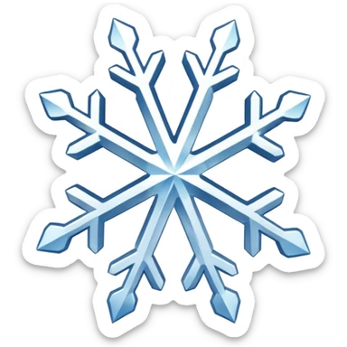 Snowflakes 3d sticker