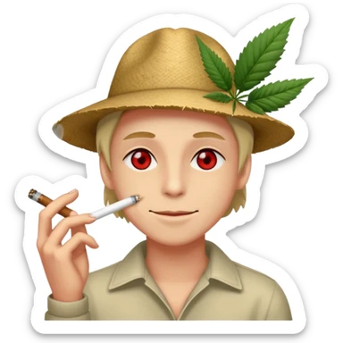 smoking marijuana sticker