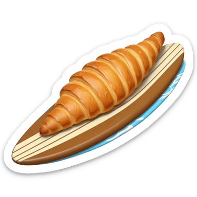 Croissant on the surfboard sticker