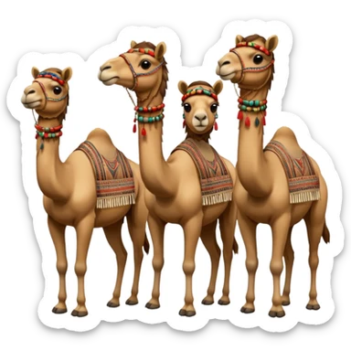 5 animaux oriental béduin sticker
