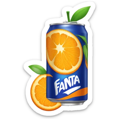 fanta orange can sticker