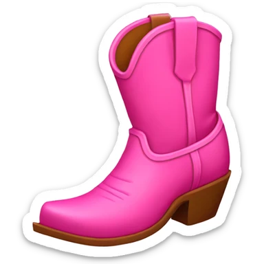pink cowboy boot sticker