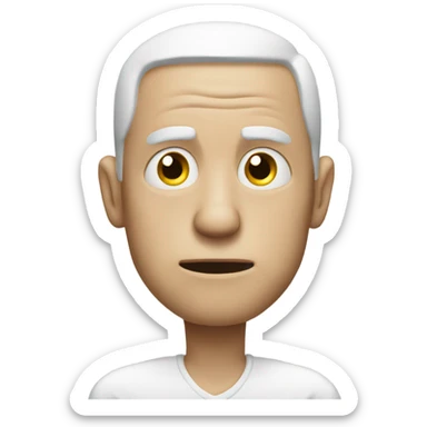 Very Very sad white man celebrating new year 2025 sticker