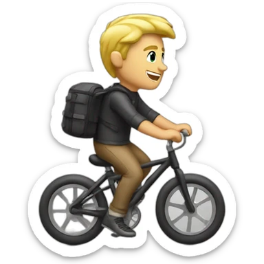 Blond gil on bike sticker