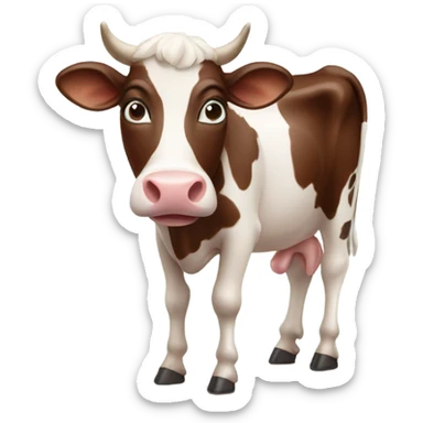 Chocolate milk cow sticker