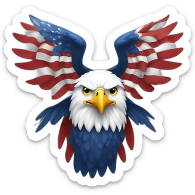 Patriotic Eagle sticker