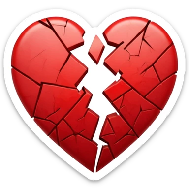 Broken heart  sticker