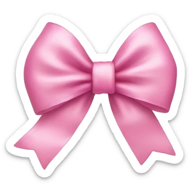 Pink bow sticker