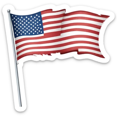 upside down American flag, distress signal sticker