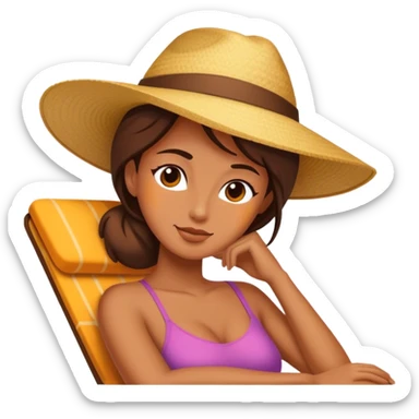 a woman relaxing sticker
