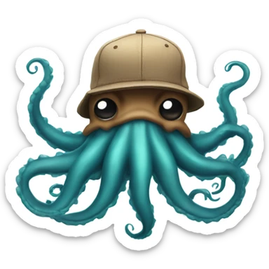 kraken wearing a snapback sticker