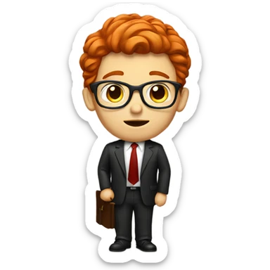 Red head lawyer sticker