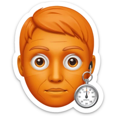 orange west person holding a meter sticker