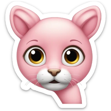 Rosa Schulbus von vorne mit kleiner Schleife oben drauf  sticker