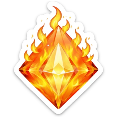 create a diamond on fire sticker