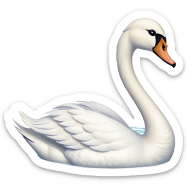Swan emoji a plus sign emoji and a water wave emoji sticker