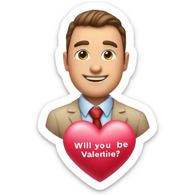 Will you be my valentine? sticker