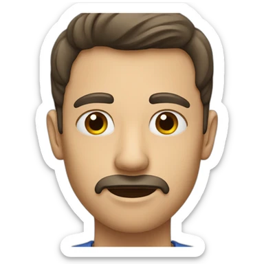 Homme avec 2 doigts sous son nez sticker