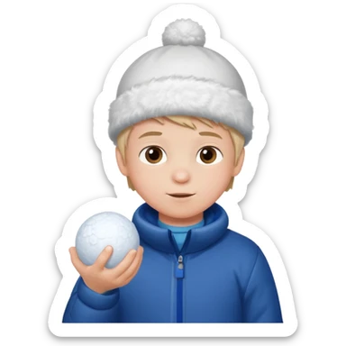 little boy with snowball











 sticker