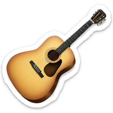 pretty acoustic guitar sticker