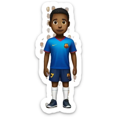 A child in a Barcelona shirt  sticker