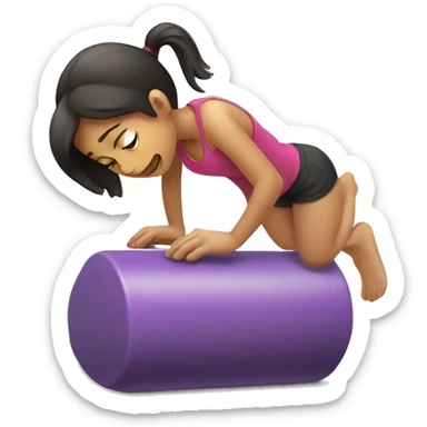 Girl pushups sticker