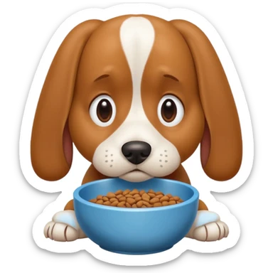 dog food sad dog emoji sticker