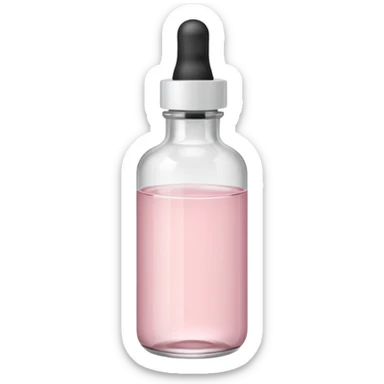 pale pink serum bottle with white top sticker