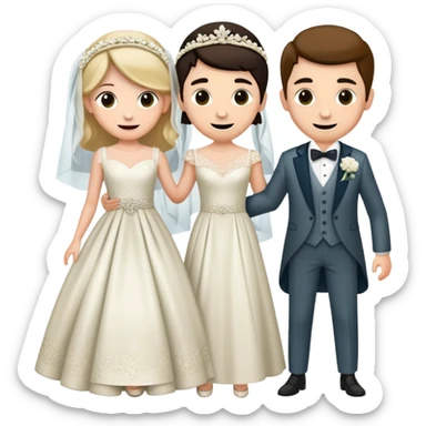 Person in fancy clothes sneaking into a wedding ceremony with a mischievous grin, uninvited guest sticker