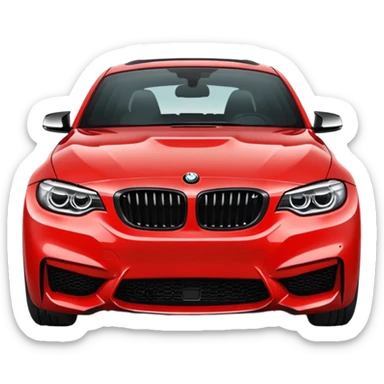 Bmw logo zwart rood sticker