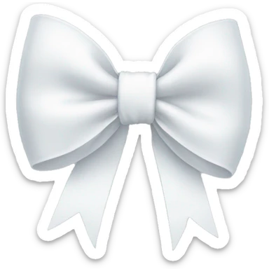 white bow sticker