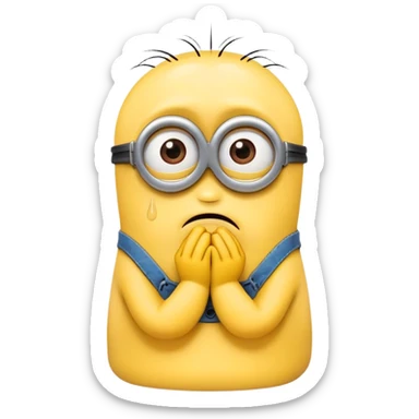 sad minion sticker
