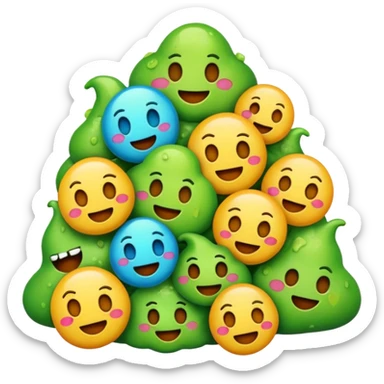 All the gross emojis combined sticker