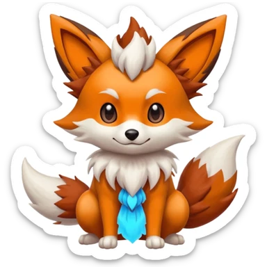 Lycanroc-Fennekin-Eevee-Pokémon-Fakémon-creature sticker