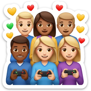 group gameing emoji sticker
