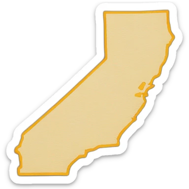 Map state of california sticker