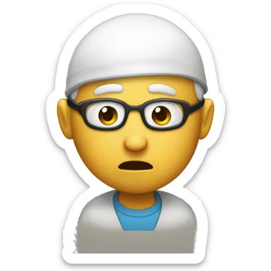 anxious surveilleance face sticker